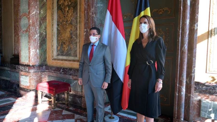 وزير الخارجية يبحث مع نائبة رئيس الوزراء وزيرة الخارجية البلجيكية سبل إحلال السلام في بلادنا