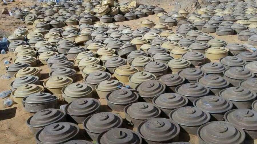 انتزاع 1,201 لغماً خلال اسبوع زرعتها المليشيا الحوثية