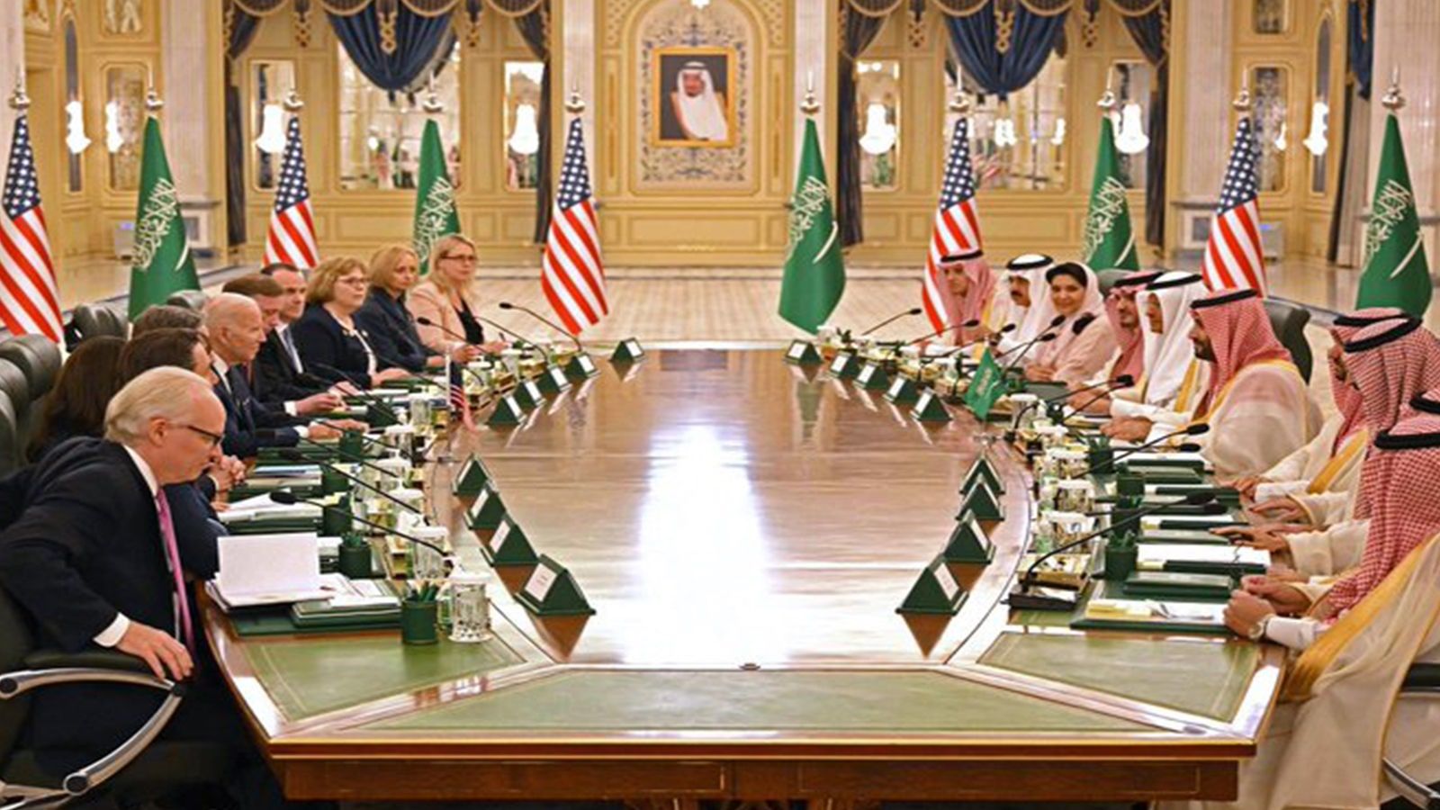 اجتماع موسع بين الأمير محمد بن سلمان والرئيس الأمريكي جو بايدن