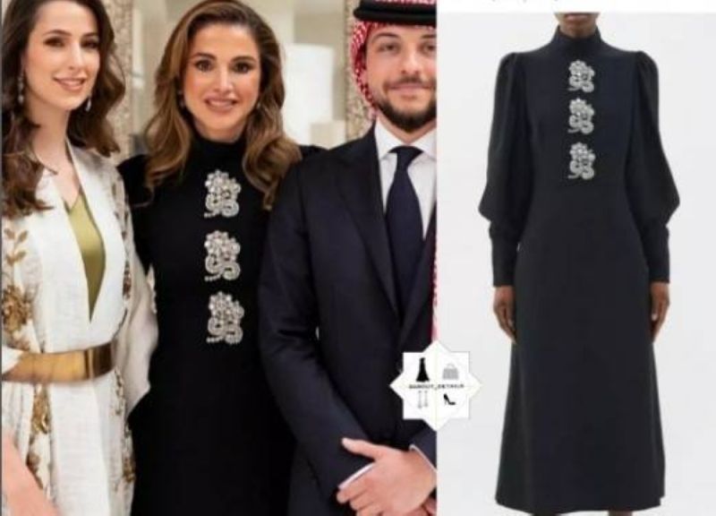 الكشف عن سعر فستان الملكة "رانيا" في حفل خطوبة نجلها ولي العهد الأردني على الشابة السعودية "رجوة آل سيف".. لن تصدق كم قيمته!