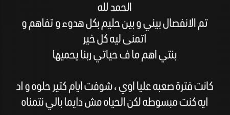 طلاق البلوجر أمل سمير والفنان حليم بركات.. تفاصيل - الخليج الان