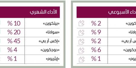 العملات الرقمية.. مكاسب شهرية تمحو أثر التراجع الأسبوعي - الخليج الان