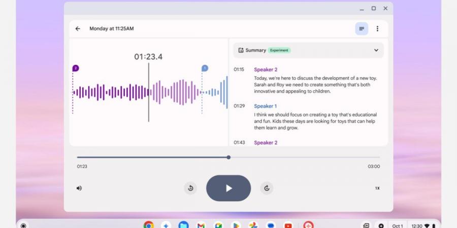 ‏Chromebook Plus يحصل على تطبيق Recorder وميزة “مساعد القراءة” والمزيد - الخليج الان