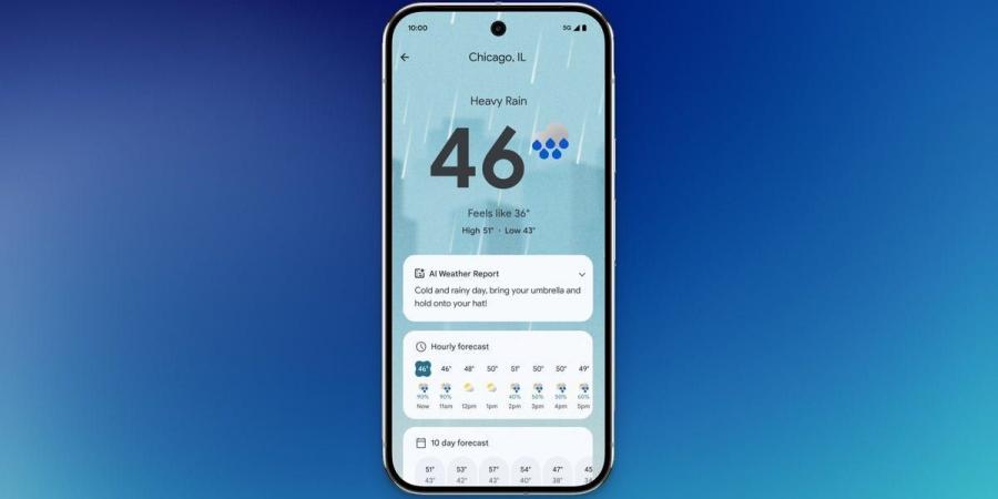 جوجل تطلق تطبيق Pixel Weather لأجهزة Pixel 6 والإصدارات الأحدث - الخليج الان