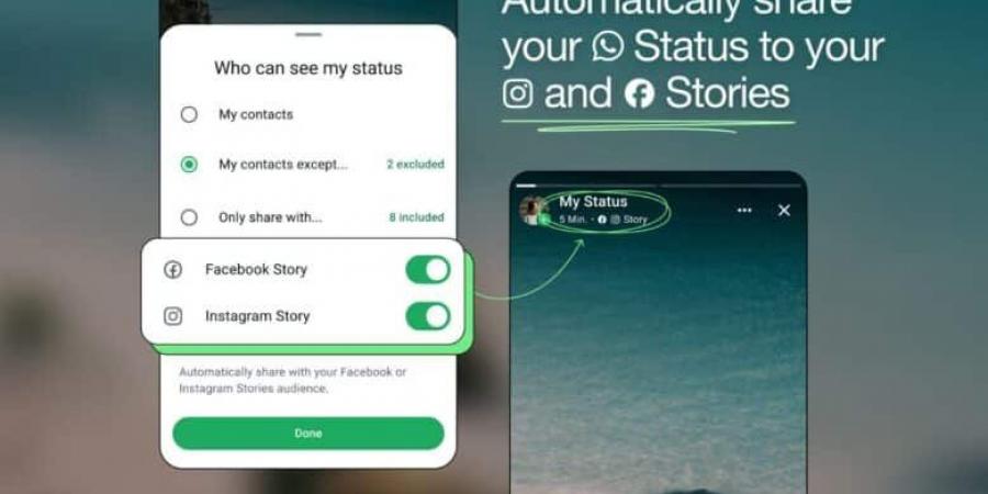 واتساب تعتزم إتاحة مشاركة الحالات عبر إنستاجرام وفيسبوك - الخليج الان