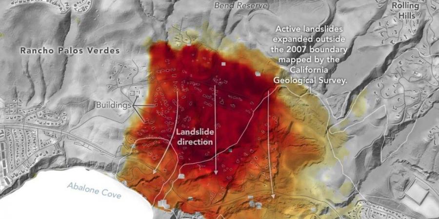 ناسا تلتقط صوراً لانهيارات أرضية في لوس أنجلوس.. ماذا أظهرت؟ - الخليج الان