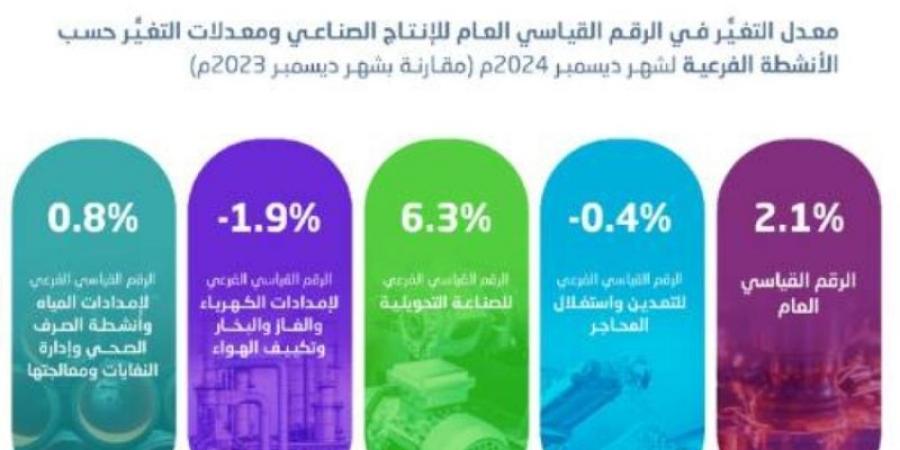 %2 ارتفاع في مؤشر الإنتاج الصناعي - الخليج الان